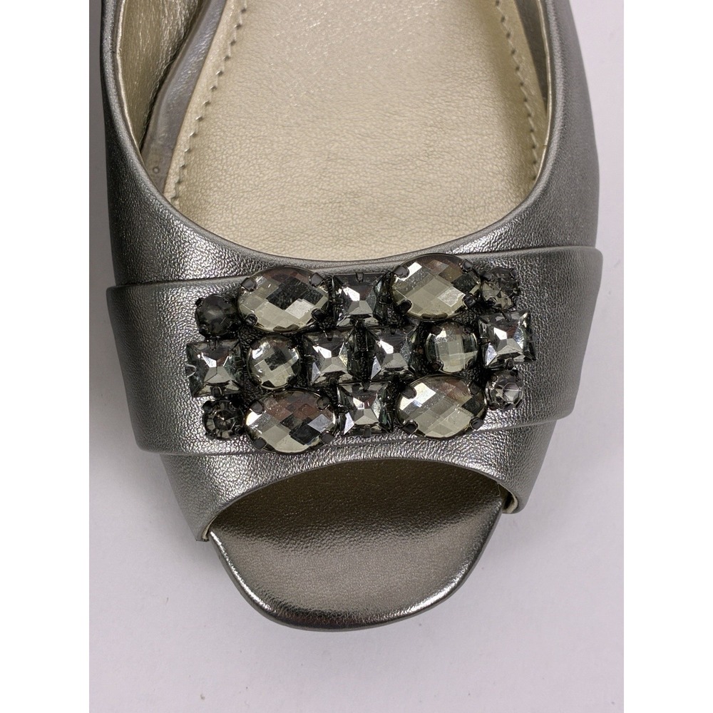 Anne Klein Aklovesome Pewter Metallic Sling Back Shoes iflex Size 7M Comfort - Picture 6 of 15